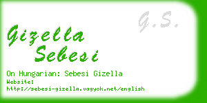 gizella sebesi business card